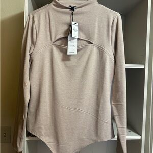 Women's Light Pink/Nude Long Sleeve Top NWT